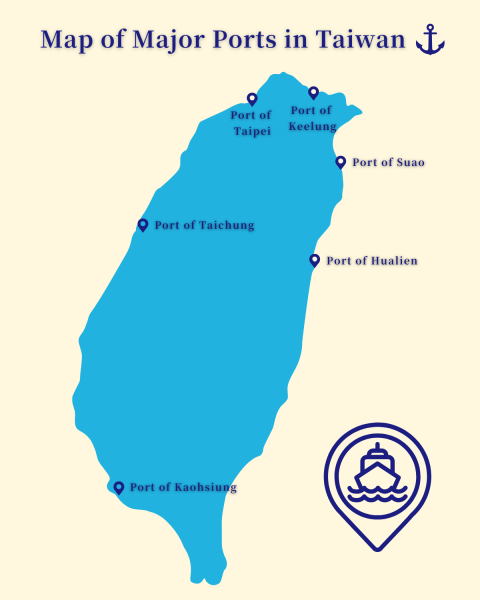 Shekinah International Group - Taiwan Port Agent Services - Taiwan Ports Map